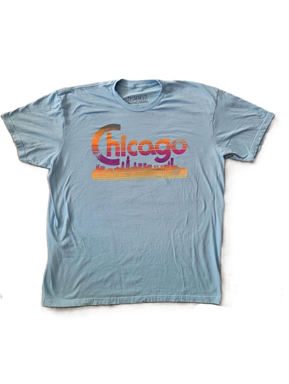 Ripple Junction Chicago Skyline T-Shirt Men’s 2XL Blue